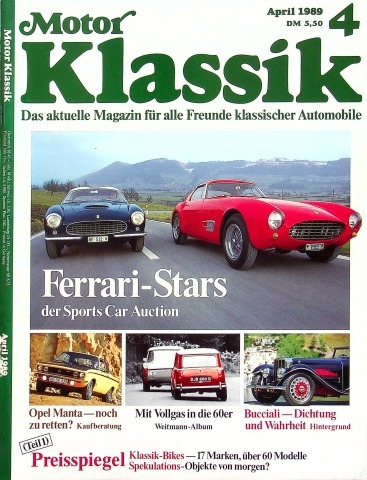Deckblatt Motor Klassik (04/1989)
